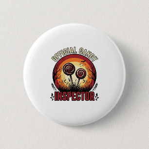 Offizieller Kaugummi-Inspektor Vintage-Halloween-S Button