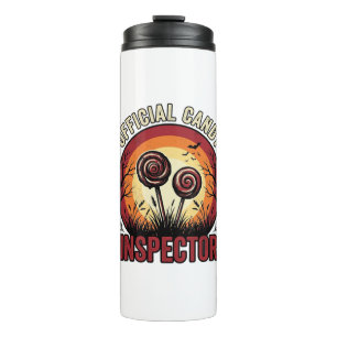 Offizieller Kaugummi-Inspektor Vintage-Halloween-S Thermosbecher