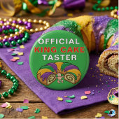 Offizieller King Cake Verkoster Lustiger Mardi Gra Button