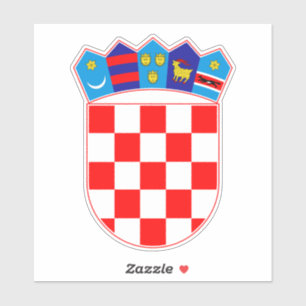 Offizieller kroatischer Flaggen-Emblem-Aufkleber Aufkleber