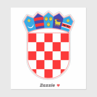 Offizieller kroatischer Flaggen-Emblem-Aufkleber Aufkleber