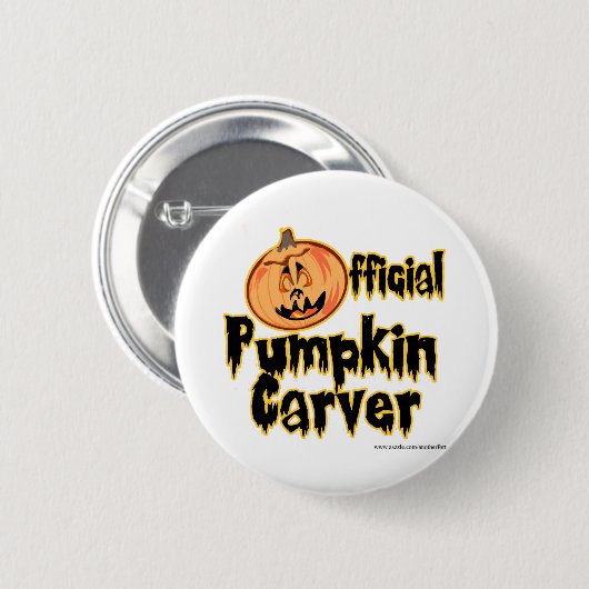 Offizieller Kürbis Transchiermesser Halloween Button (Vorne & Hinten)