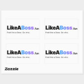 Offizieller LikeABoss.fun Logo-Aufkleber  Rechteckiger Aufkleber (Blatt)