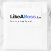 Offizieller LikeABoss.fun Logo-Aufkleber  Rechteckiger Aufkleber (Tasche)