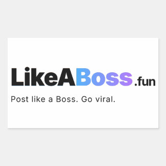 Offizieller LikeABoss.fun Logo-Aufkleber  Rechteckiger Aufkleber