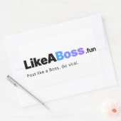 Offizieller LikeABoss.fun Logo-Aufkleber  Rechteckiger Aufkleber (Umschlag)