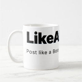 Offizieller LikeABoss.fun Minimalist Logo Becher Kaffeetasse