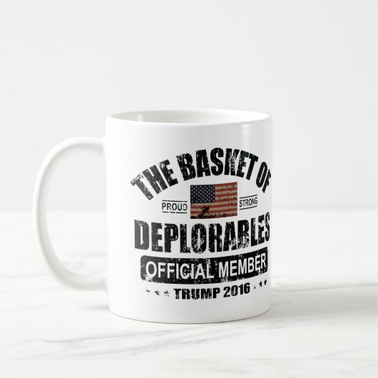 Offizieller Mitgliedskorb von Deplorables Kaffeetasse (Links)