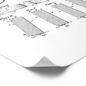 Offizieller NHL Puck 1942-1960 Patent Poster (Ecke)