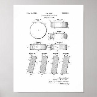 Offizieller NHL Puck 1942-1960 Patent Poster