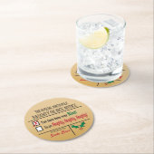 Offizieller Nordpol bzw. Nizza Runder Pappuntersetzer (Vor Ort)