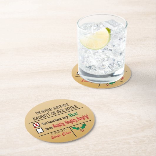 Offizieller Nordpol bzw. Nizza Runder Pappuntersetzer (Vor Ort)