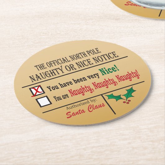 Offizieller Nordpol bzw. Nizza Runder Pappuntersetzer (Angewinkelt)