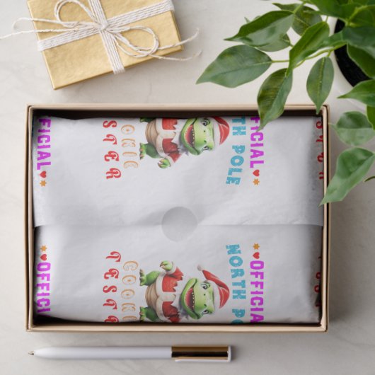 Offizieller Nordpol Cookie Tester Weihnachten Seidenpapier (Geschenk)