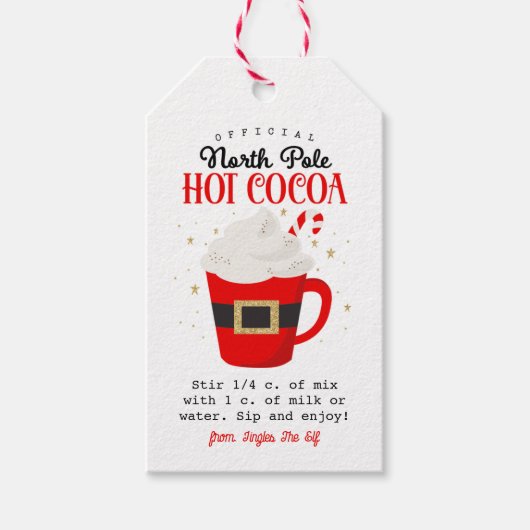 Offizieller Nordpol - Hot-Cocoa-Geschenk Geschenkanhänger (Vorderseite)