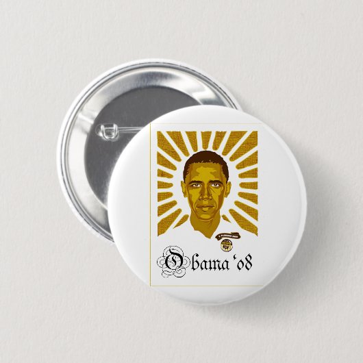 Offizieller Obama-Knopf #7 Button (Vorne & Hinten)