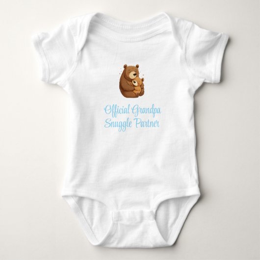 Offizieller Opa Snuggle Partner, Baby Boy, Funny Baby Strampler (Vorderseite)
