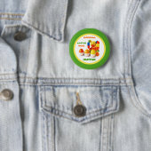 Offizieller Ostereier-Jäger. Funny Bunny mit Eiern Button (Beispiel)