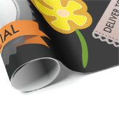 Offizieller Osterhase mit Name/Standort Geschenkpapier (Rolleneckpunkt)