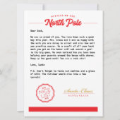 Offizieller Santa-Brief Feiertagskarte (Vorderseite)