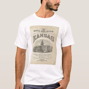Offizieller Staats-Atlas Titelblatt-Kansas T-Shirt