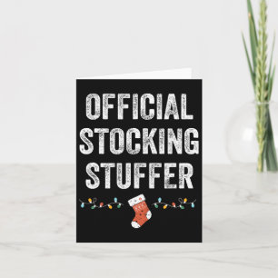 Offizieller Stocking Stuffer Lustiger passender Er Karte