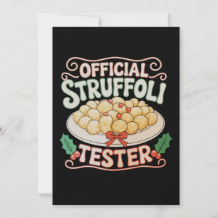 Offizieller Struffoli-Tester Italienisches Essen W Feiertagskarte