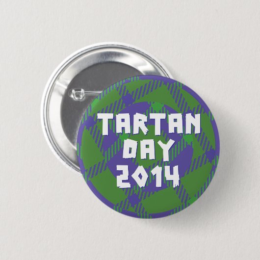 Offizieller Tartan-Tagesknopf 2014 Button (Vorne & Hinten)