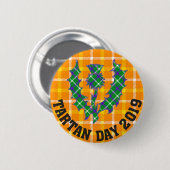 Offizieller Tartan-Tagesknopf 2019 Button (Vorne & Hinten)