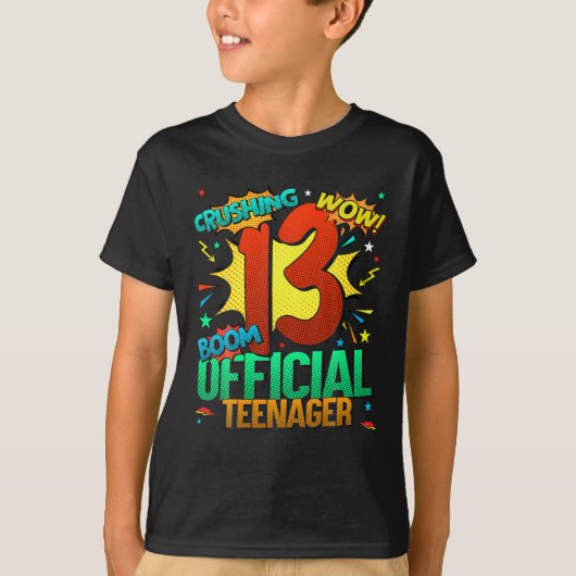 Offizieller Teenager 13. Geburtstag Comic Phantast T-Shirt (Vorderseite)