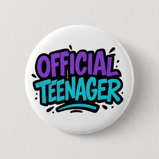 Offizieller Teenager - 13. Geburtstag für Teenager Button (Vorderseite)