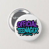 Offizieller Teenager - 13. Geburtstag für Teenager Button (Vorne & Hinten)