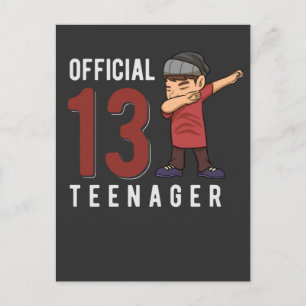 Offizieller Teenager Dabbing Junge 13. Geburtstag  Postkarte