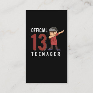 Offizieller Teenager Dabbing Kind 13. Geburtstag S Visitenkarte