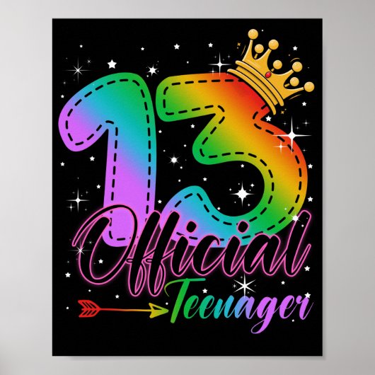 Offizieller Teenager in Regenbogenfarben 13. Gebur Poster (Vorne)