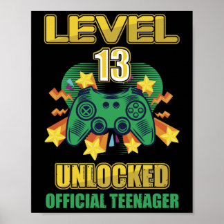Offizieller Teenager Stufe 13 Entsperrter Geburtst Poster