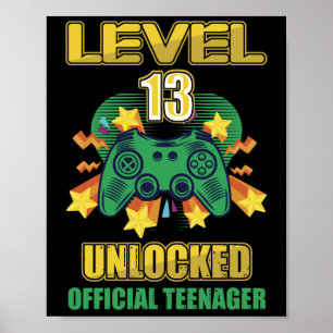Offizieller Teenager Stufe 13 Entsperrter Geburtst Poster
