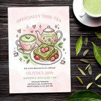 Offizieller Thir-tea Matcha Geburtstags-Brunch-Tee