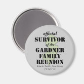 Offizieller Überlebender (grün) Magnet (Vorderseite/Rückseite)