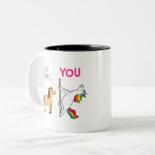 Offizieller Unicorn Vorschlag Geschenk oder Vielen Zweifarbige Tasse (Vorderseite Links)