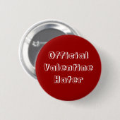 Offizieller Valentinehater-Knopf Button (Vorne & Hinten)