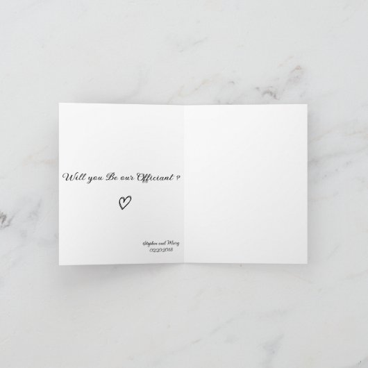 Offizieller Vorschlag.Werden Sie uns heiraten? Einladung (Innenseite)