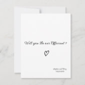 Offizieller Vorschlag.Werden Sie uns heiraten? Einladung (Rückseite)