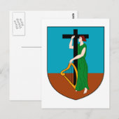 Offizieller Wappen-Heraldry-Symbol in Montserrat Postkarte (Vorne/Hinten)