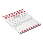 Offizieller WarnNotepad Notizblock (angewinkelt)