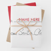 Offizieller Weihnachtsgeschenk aus dem Nordpol Geschenkpapier Set (Beispiel)