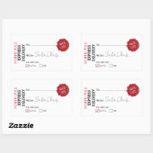 Offizieller Weihnachtsgeschenk aus dem Nordpol Rechteckiger Aufkleber (Blatt)