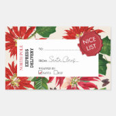 Offizieller Weihnachtsgeschenk Gegenwart Nordpol R Rechteckiger Aufkleber (Vorderseite)