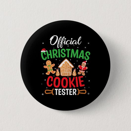 Offizieller Weihnachtskochtest - Funny Xmas Baki Button (Vorderseite)