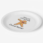 Offizieller Weihnachtskochtetester Pappteller (Schrägansicht)